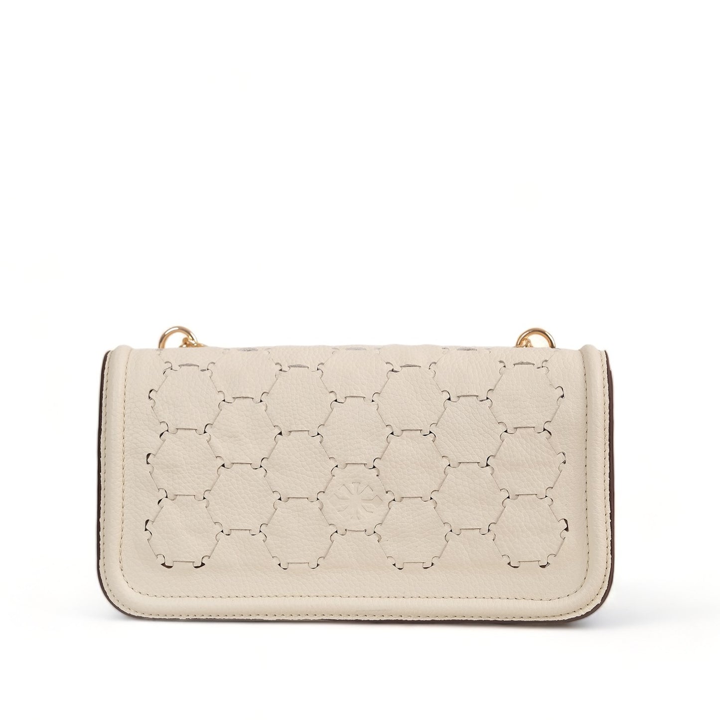 Anqa Woven Leather Baguette Crossbody & Shoulder Bag White