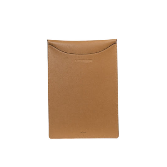 Vegan Olive Leather Laptop Sleeve Tan