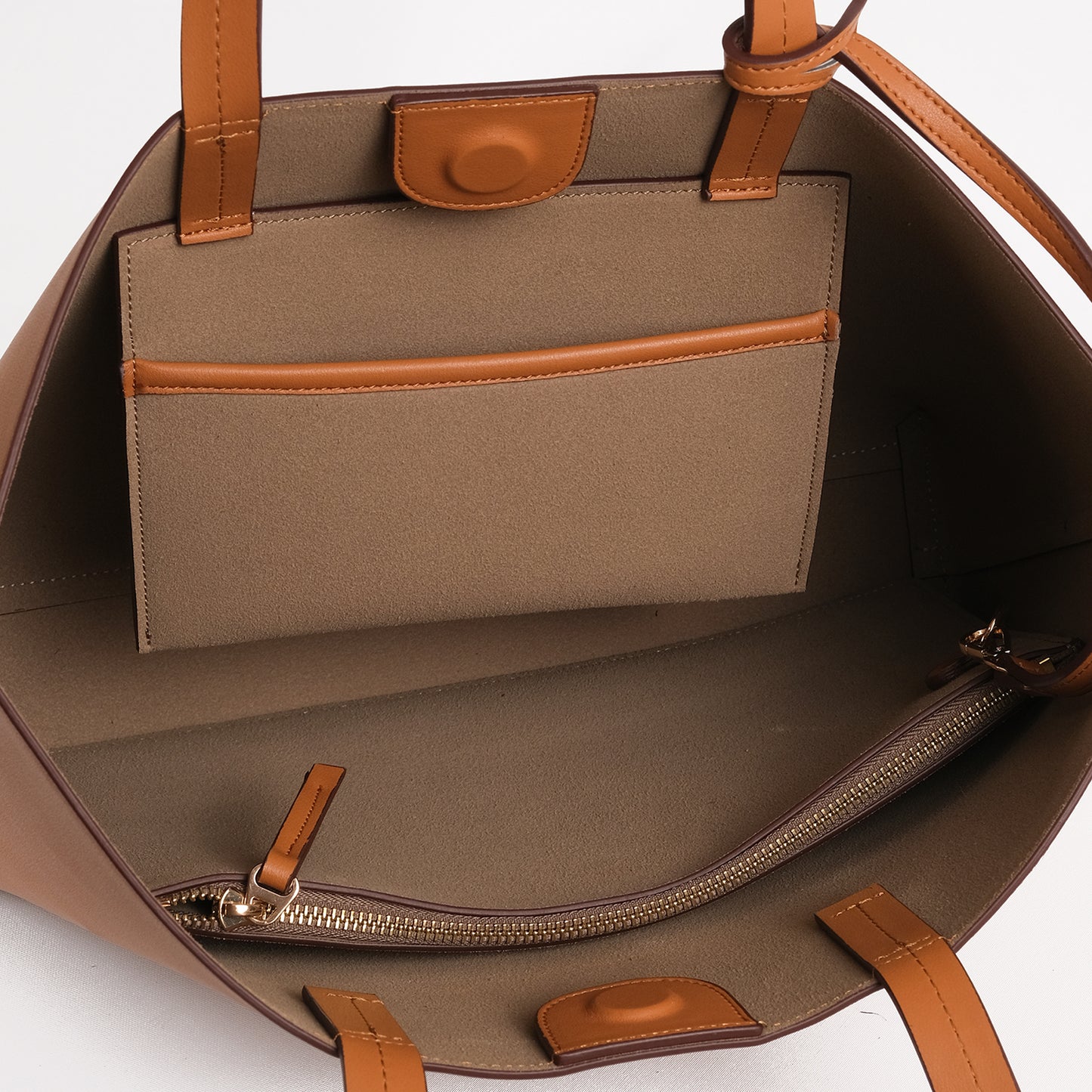 AGAVE Plant-Based Vegan Leather Tote Bag Brown