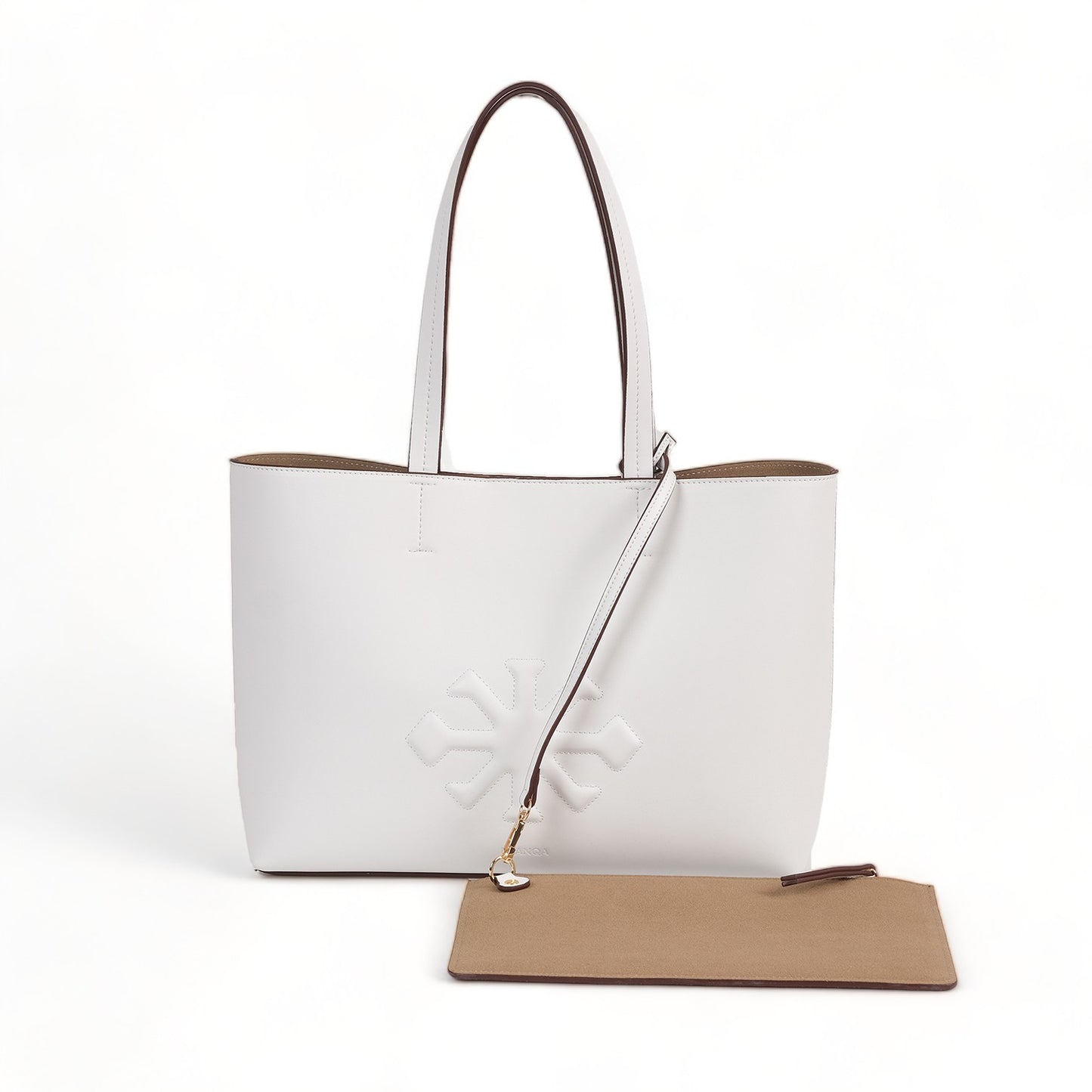 AGAVE Plant-Based Vegan Leather Tote Bag White