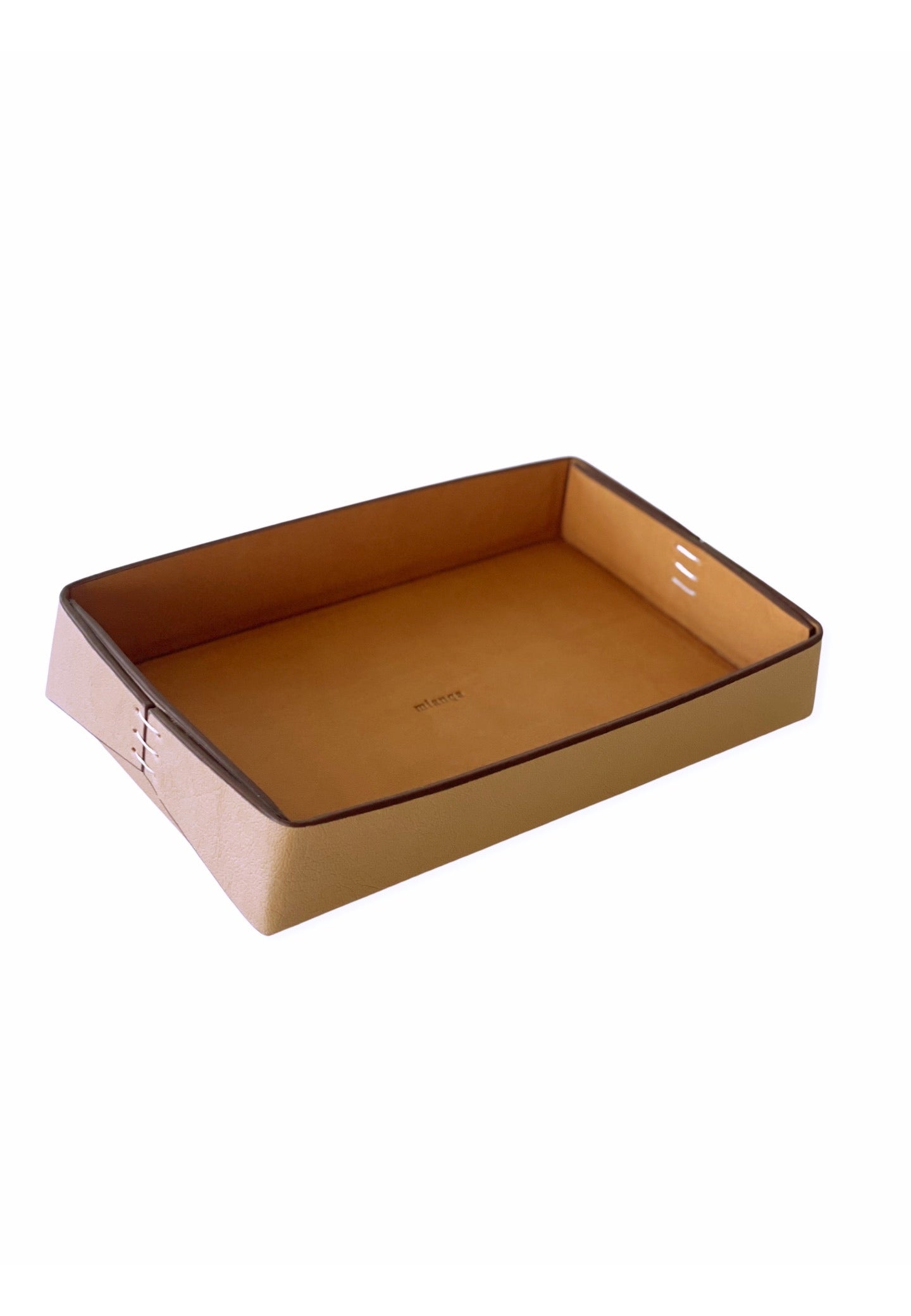 Vegan Apple Leather Tray Camel Small