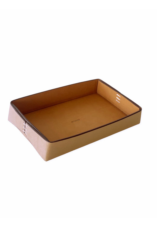 Vegan Apple Leather Tray Camel Small