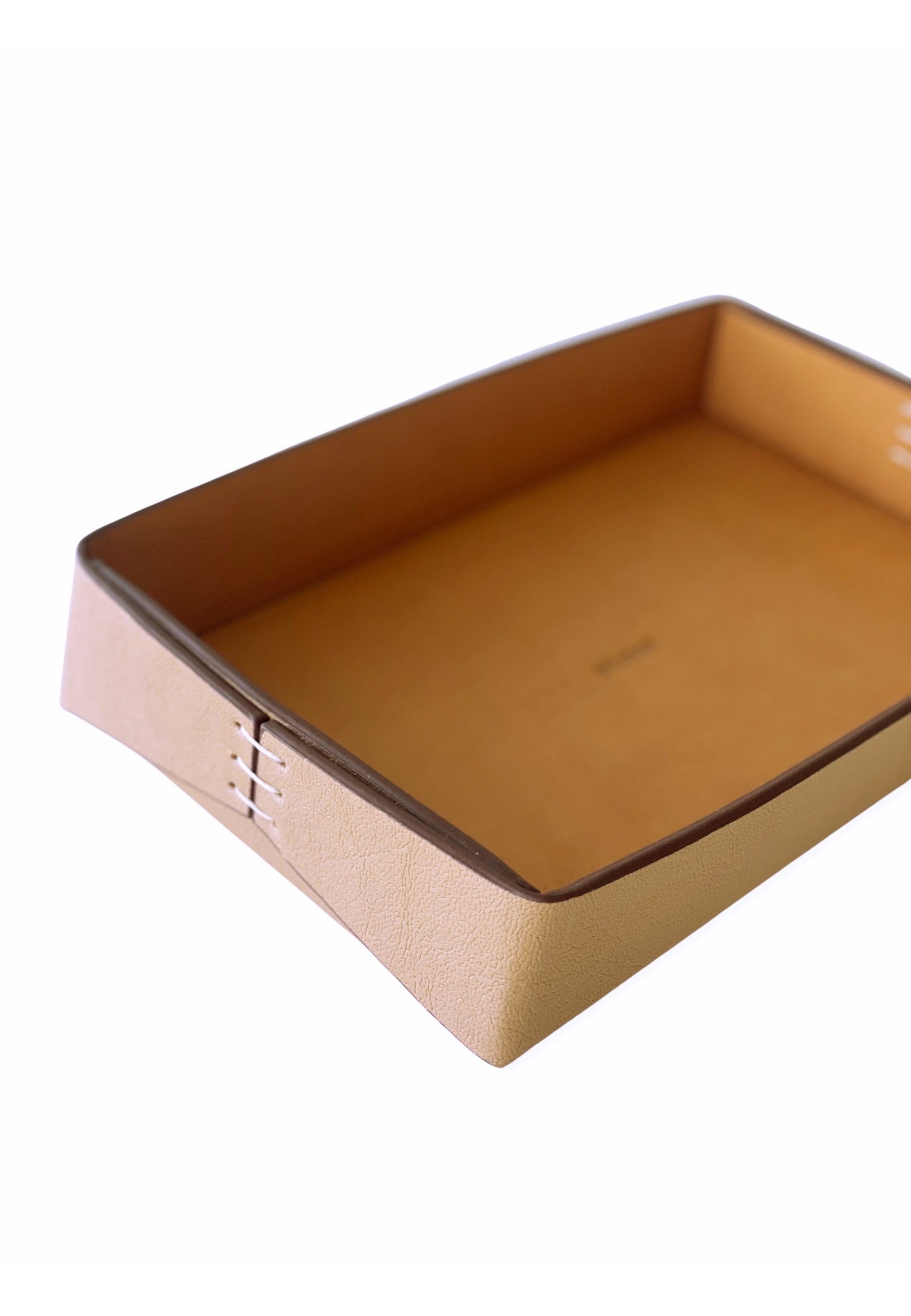 Vegan Apple Leather Tray Camel Small