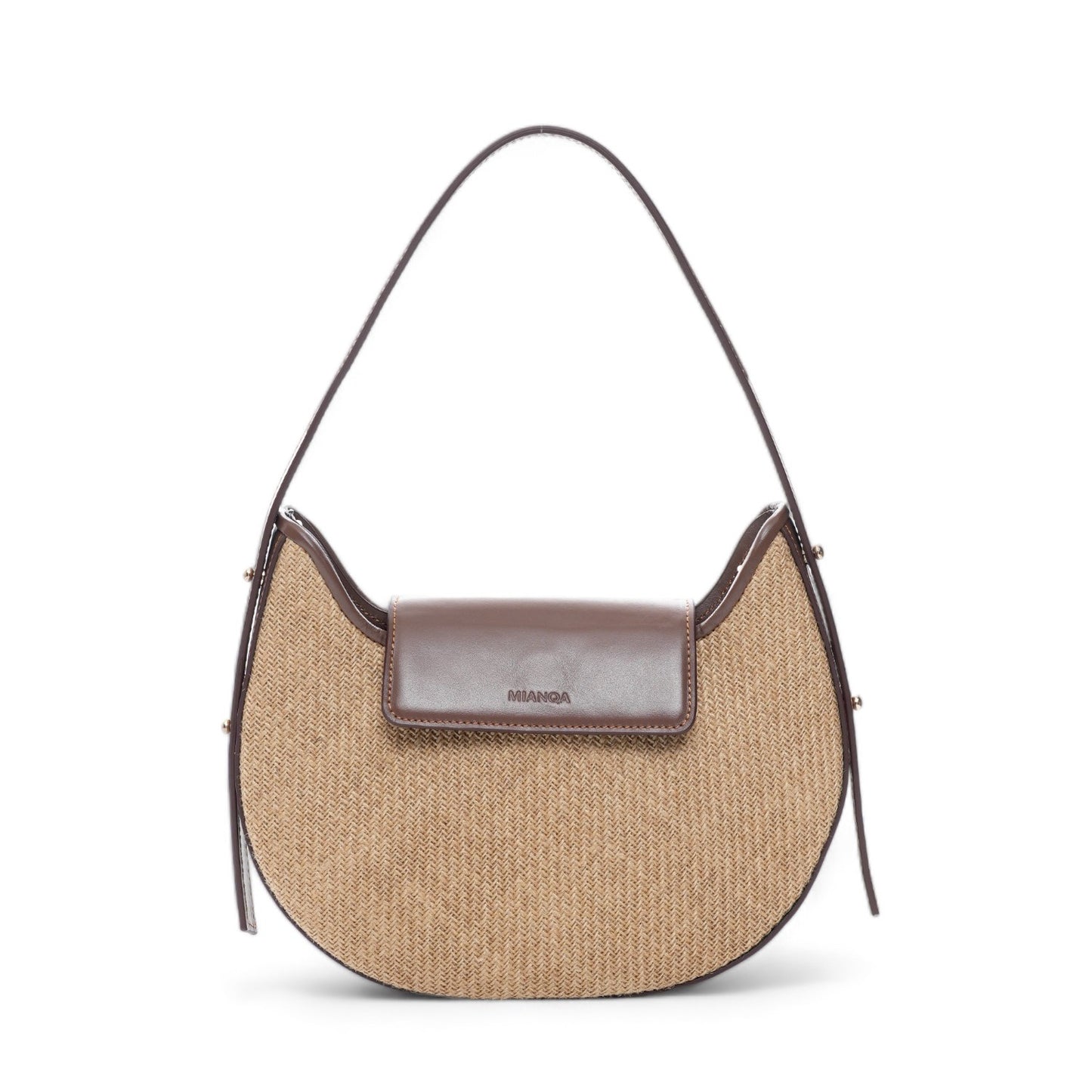Jute & Leather Moon Shoulder Bag Jute