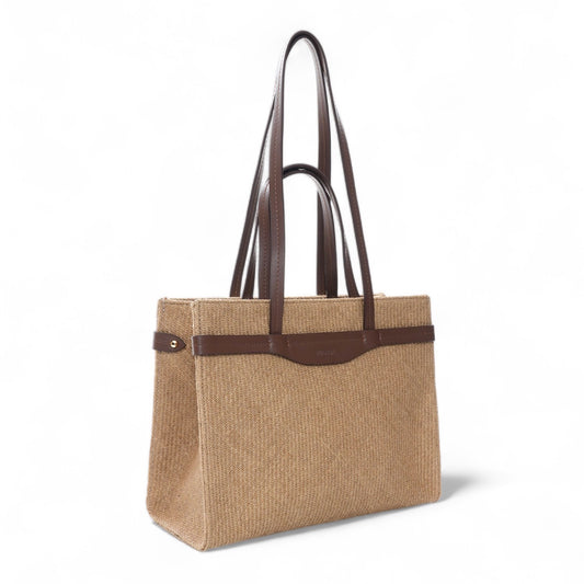 Jute & Leather Medium Tote