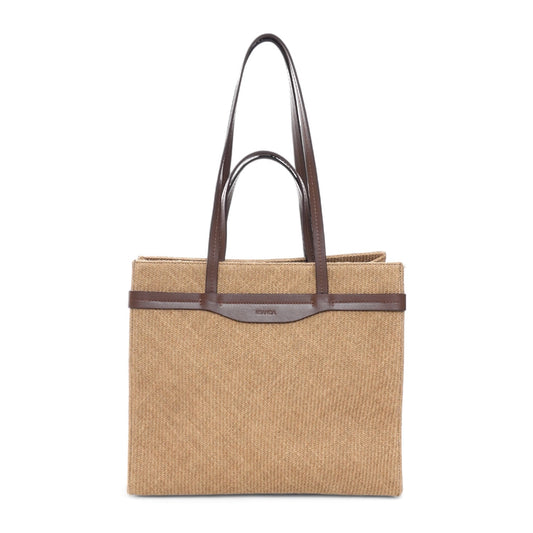 Jute & Leather Large Tote Jute