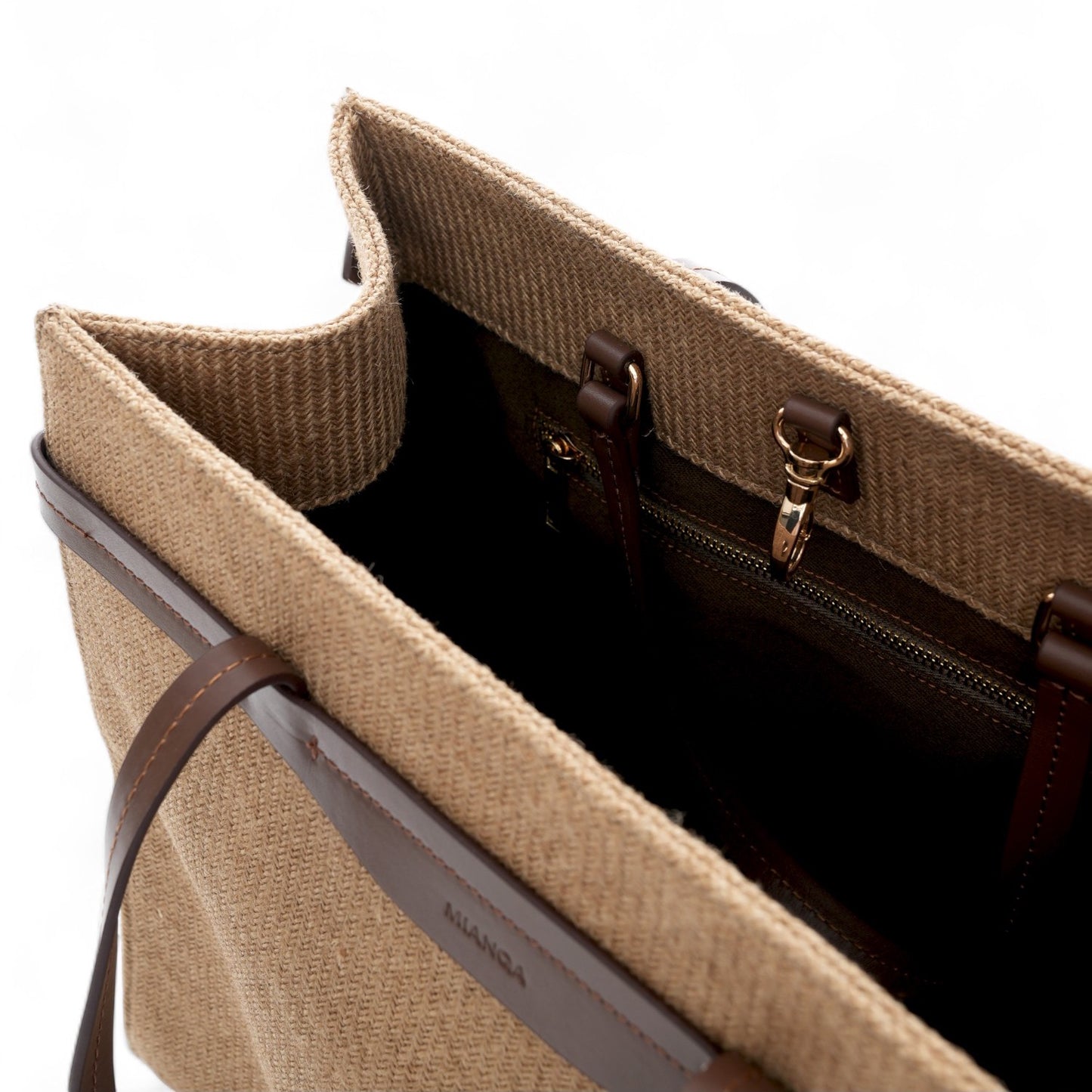 Jute & Leather Large Tote Jute