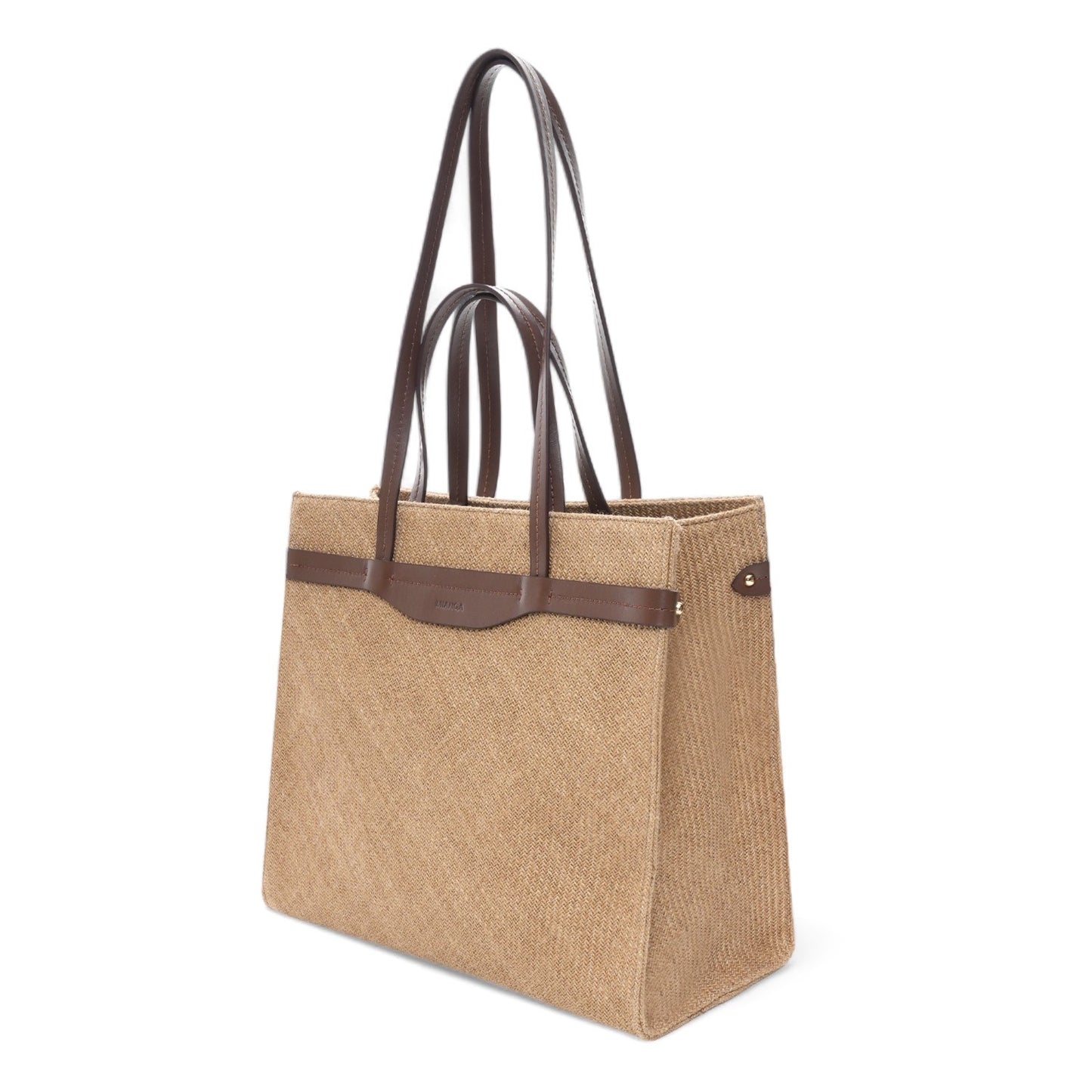 Jute & Leather Large Tote Jute