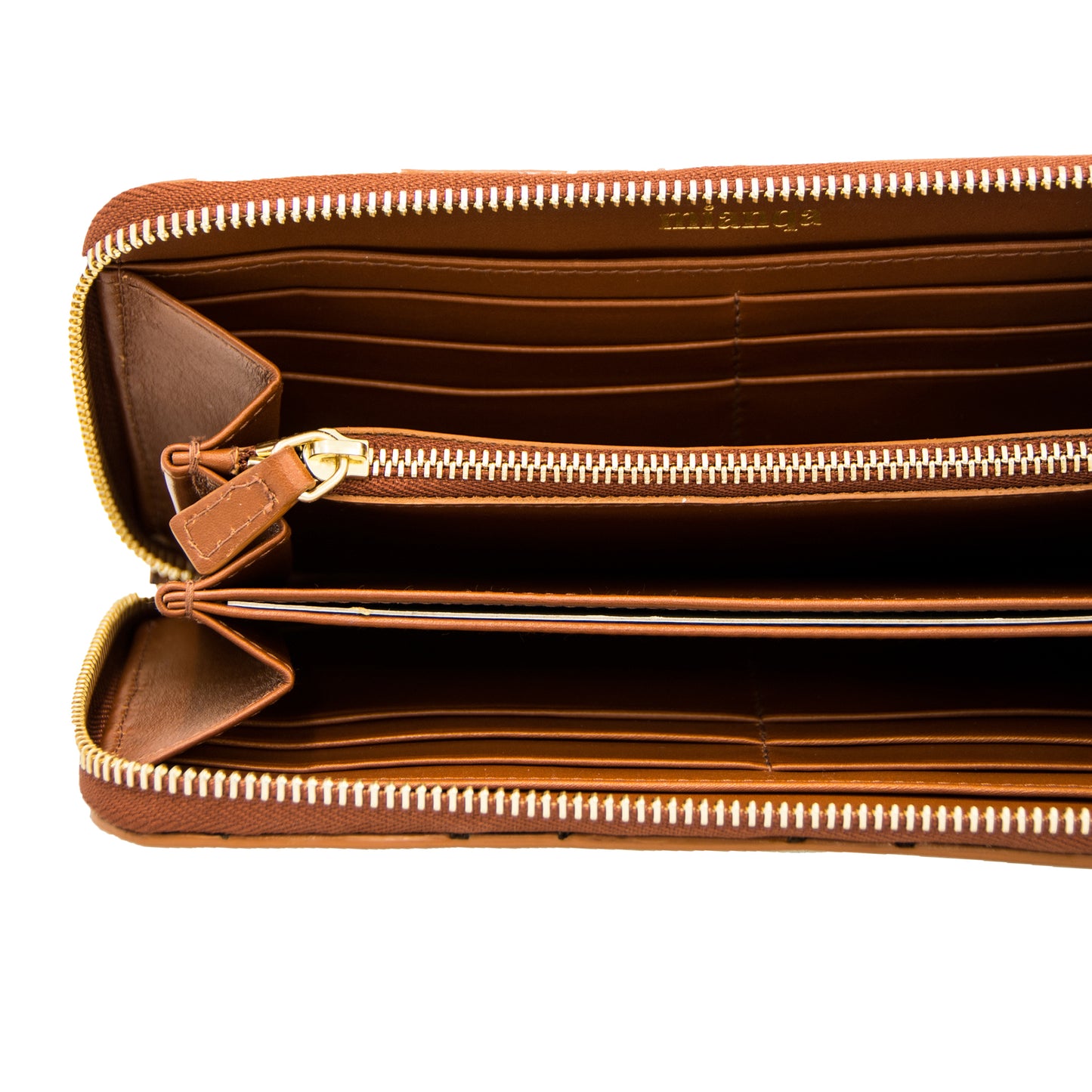 Woven Leather Wallet | Brown
