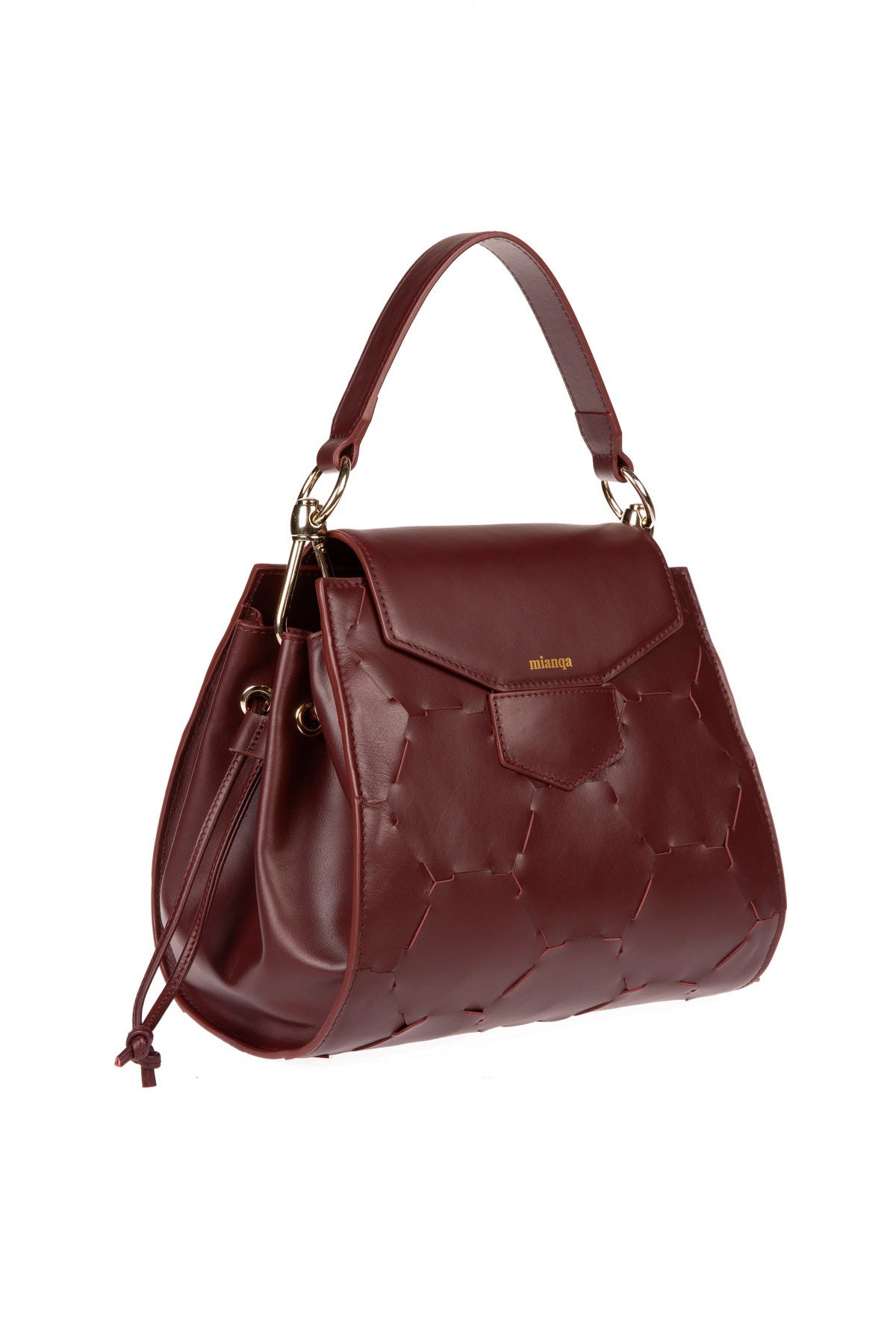 A F E T | Leather Shoulder Bag Bordeaux