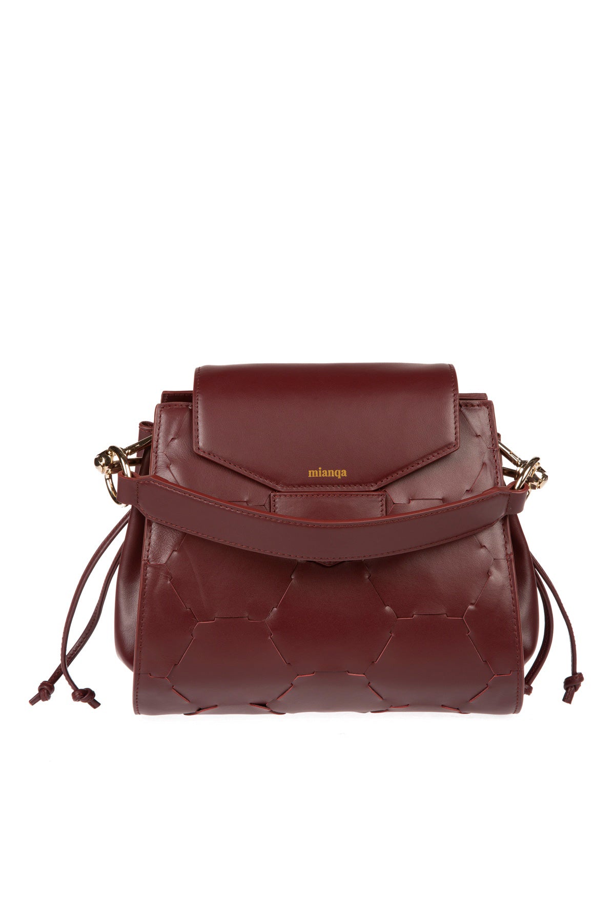 A F E T | Leather Shoulder Bag Bordeaux