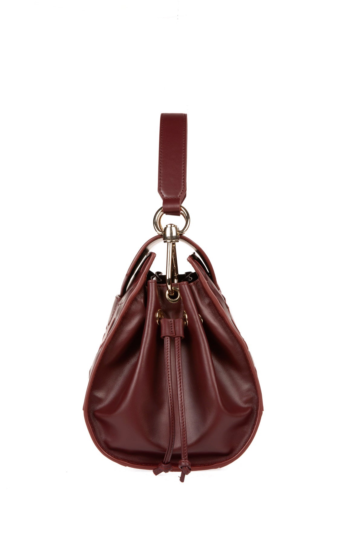 A F E T | Leather Shoulder Bag Bordeaux