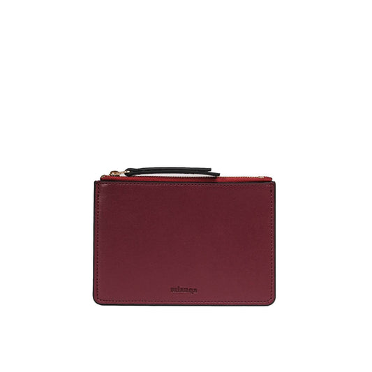 Vegan Apple Leather Zip Pouch Plum