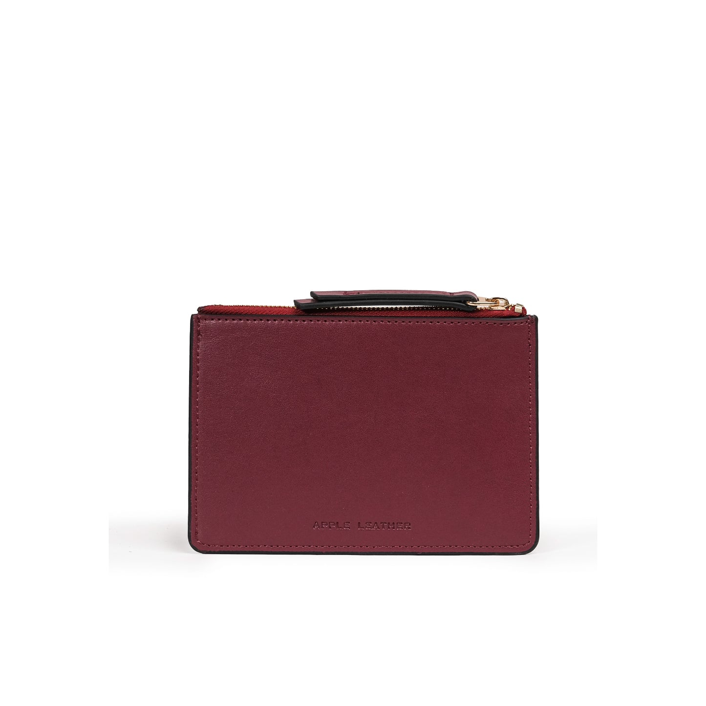 Vegan Apple Leather Zip Pouch Plum