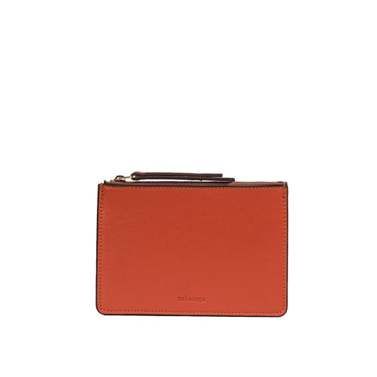 Vegan Apple Leather Zip Pouch Tile