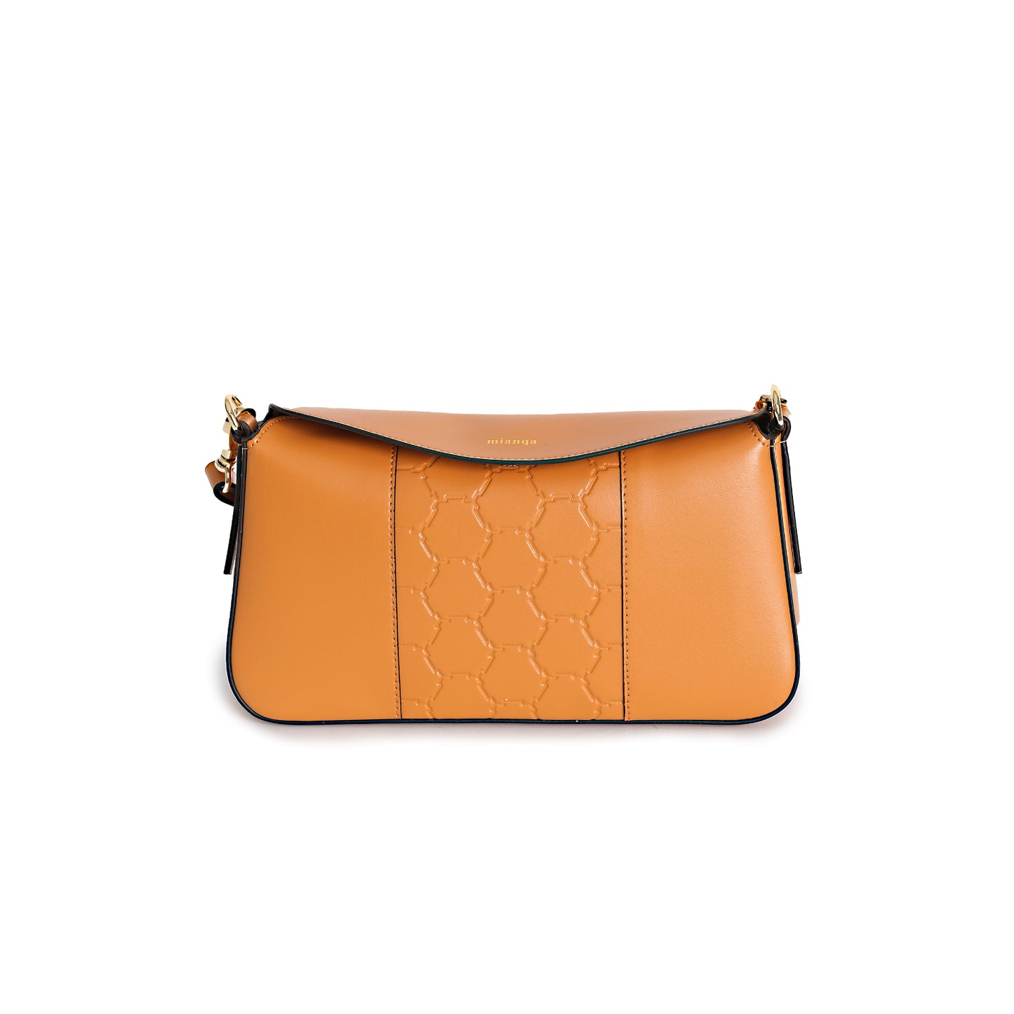 Vegan Apple Leather Shoulder Bag Caramel Brown