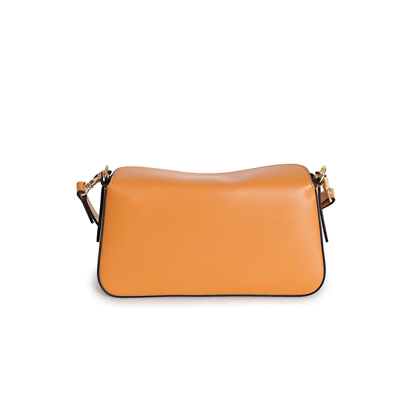 Vegan Apple Leather Shoulder Bag Caramel Brown