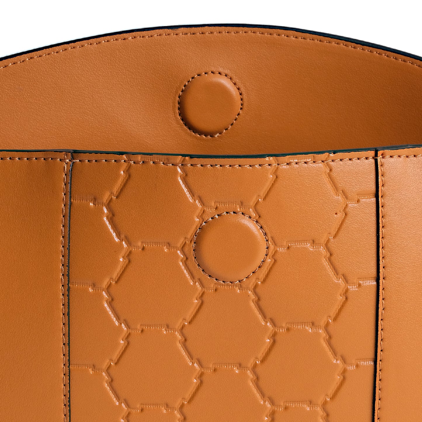 Vegan Apple Leather Shoulder Bag Caramel Brown