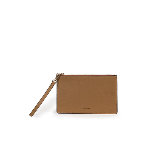 Plant-Based Vegan Leather Zip Wallet Tan