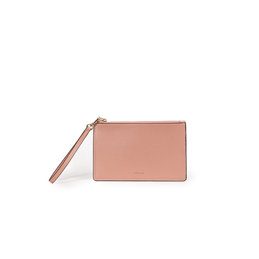 Vegan Apple Leather Leather Zip Wallet Pink