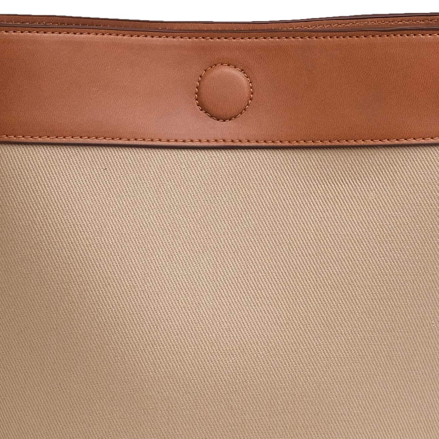 Vegan Apple Leather & Fabric Bucket Shoulder & Crossbody Bag Beige
