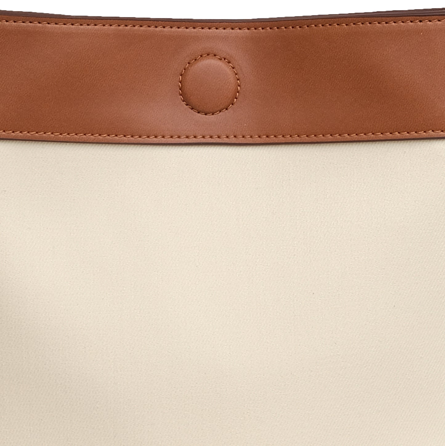 Leather & Fabric Bucket Shoulder & Crossbody Bag White