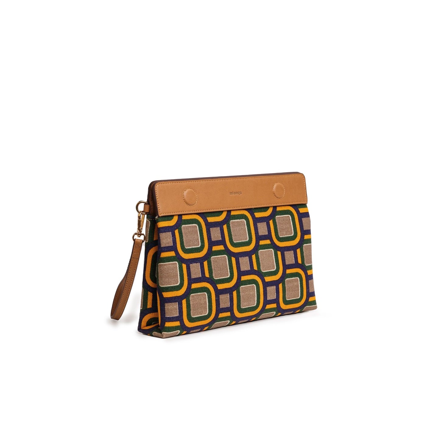 Vegan Apple Leather & Fabric Clutch Mix