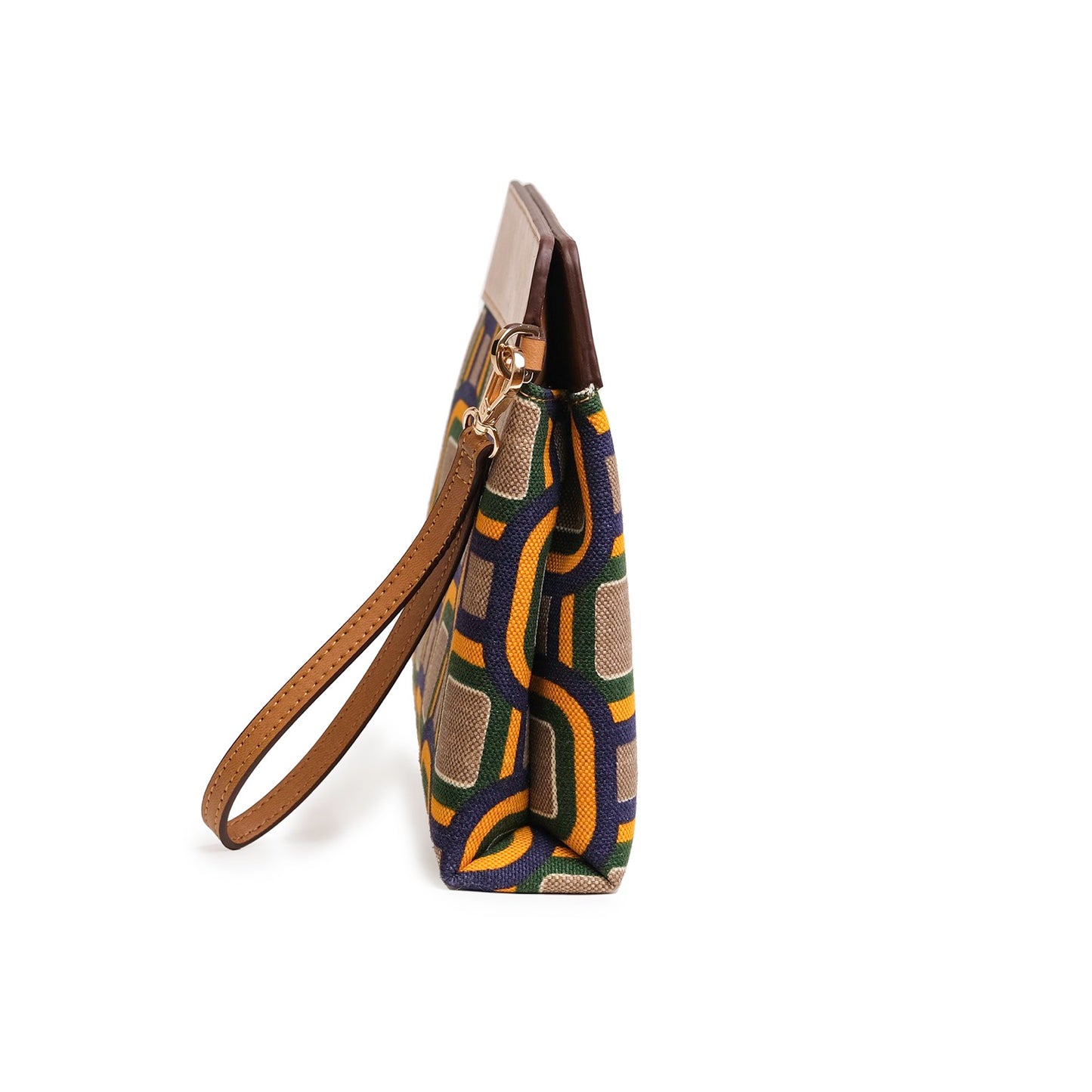 Vegan Apple Leather & Fabric Clutch Mix