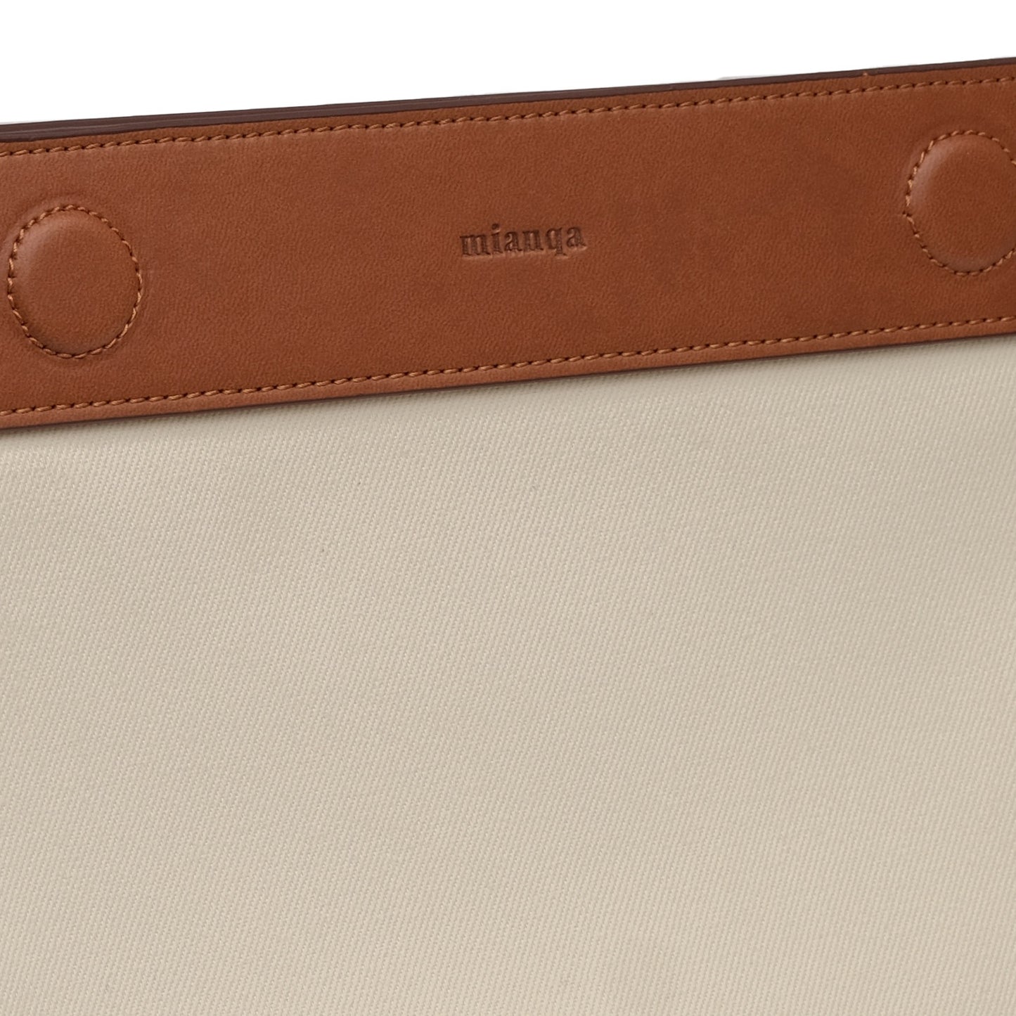 Vegan Apple Leather & Fabric Clutch White