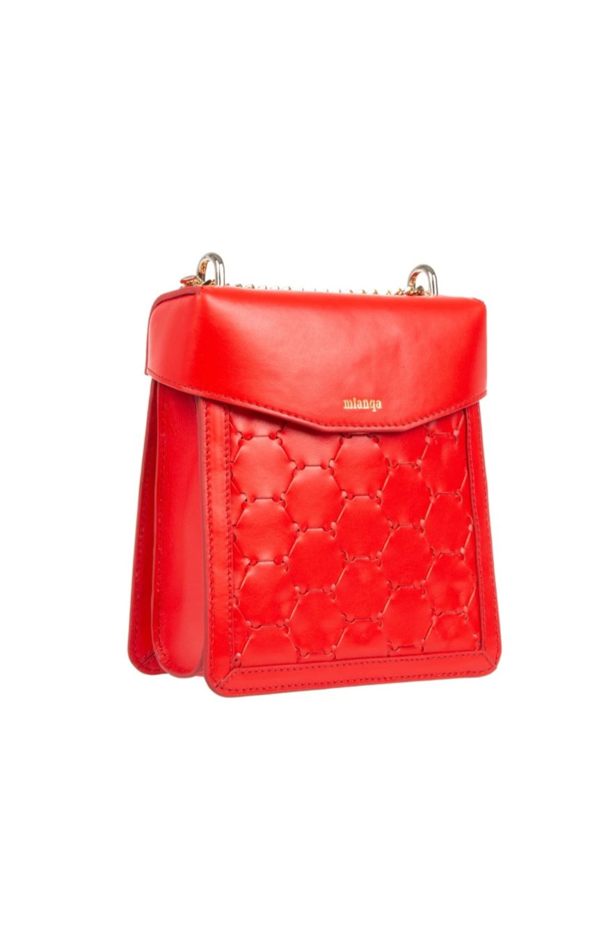 F U R E Y A | Leather Crossbody Bag Red