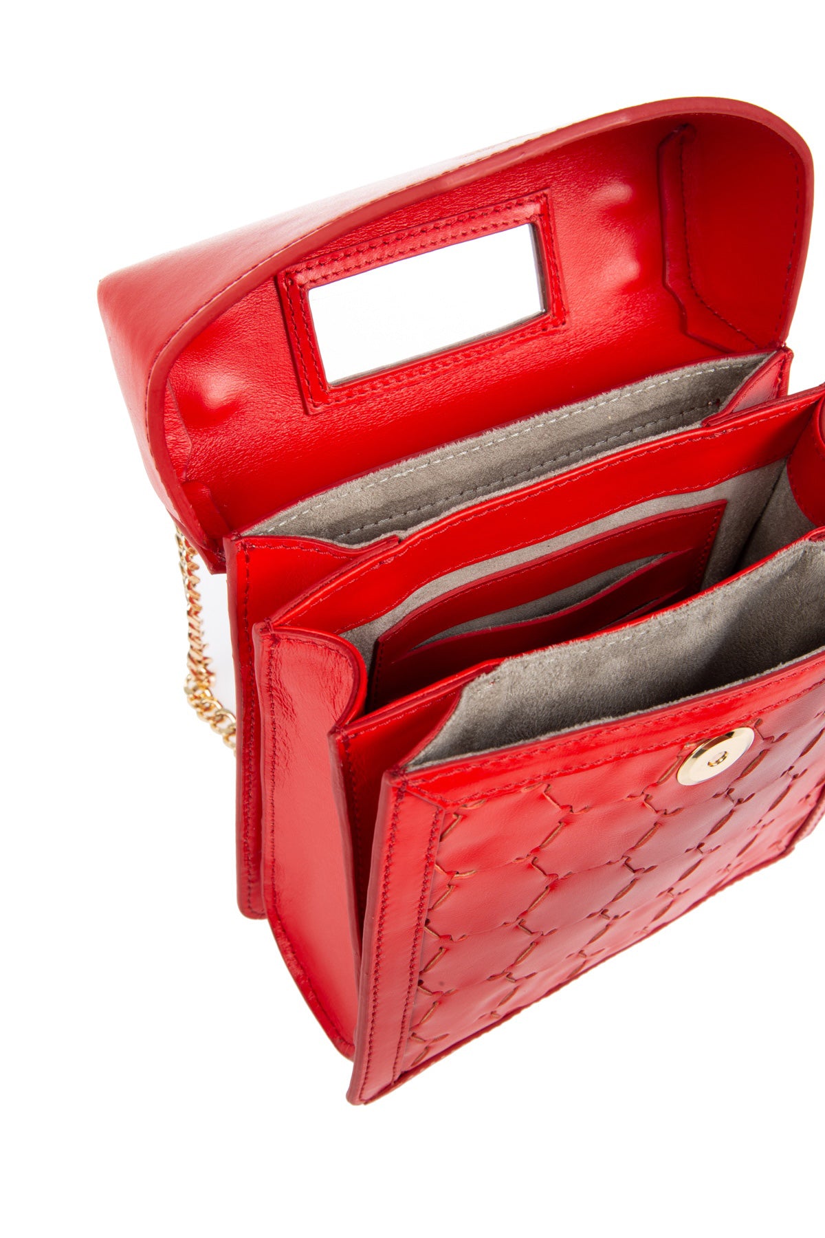F U R E Y A | Leather Crossbody Bag Red