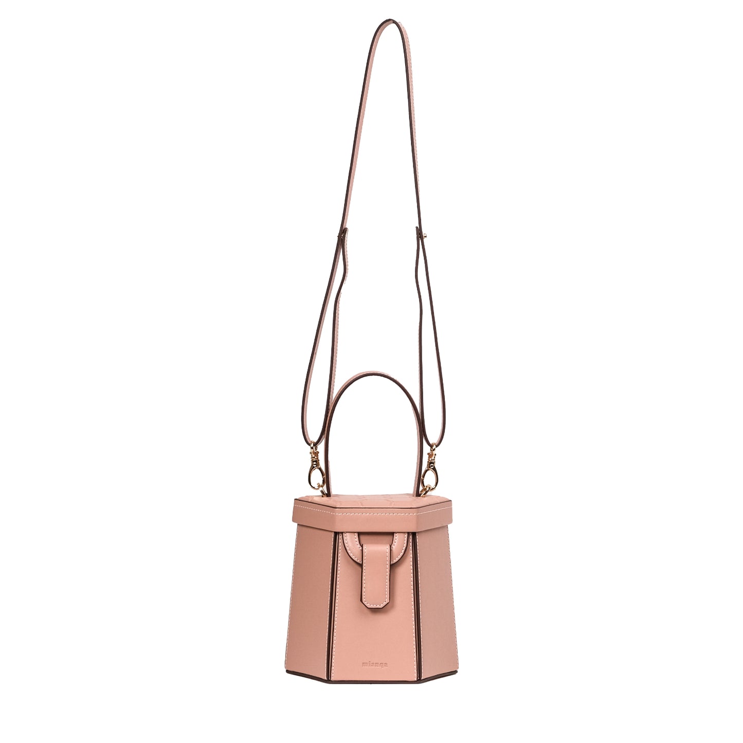 ELIF Vegan Apple Leather Leather Hexagon Bag Pink