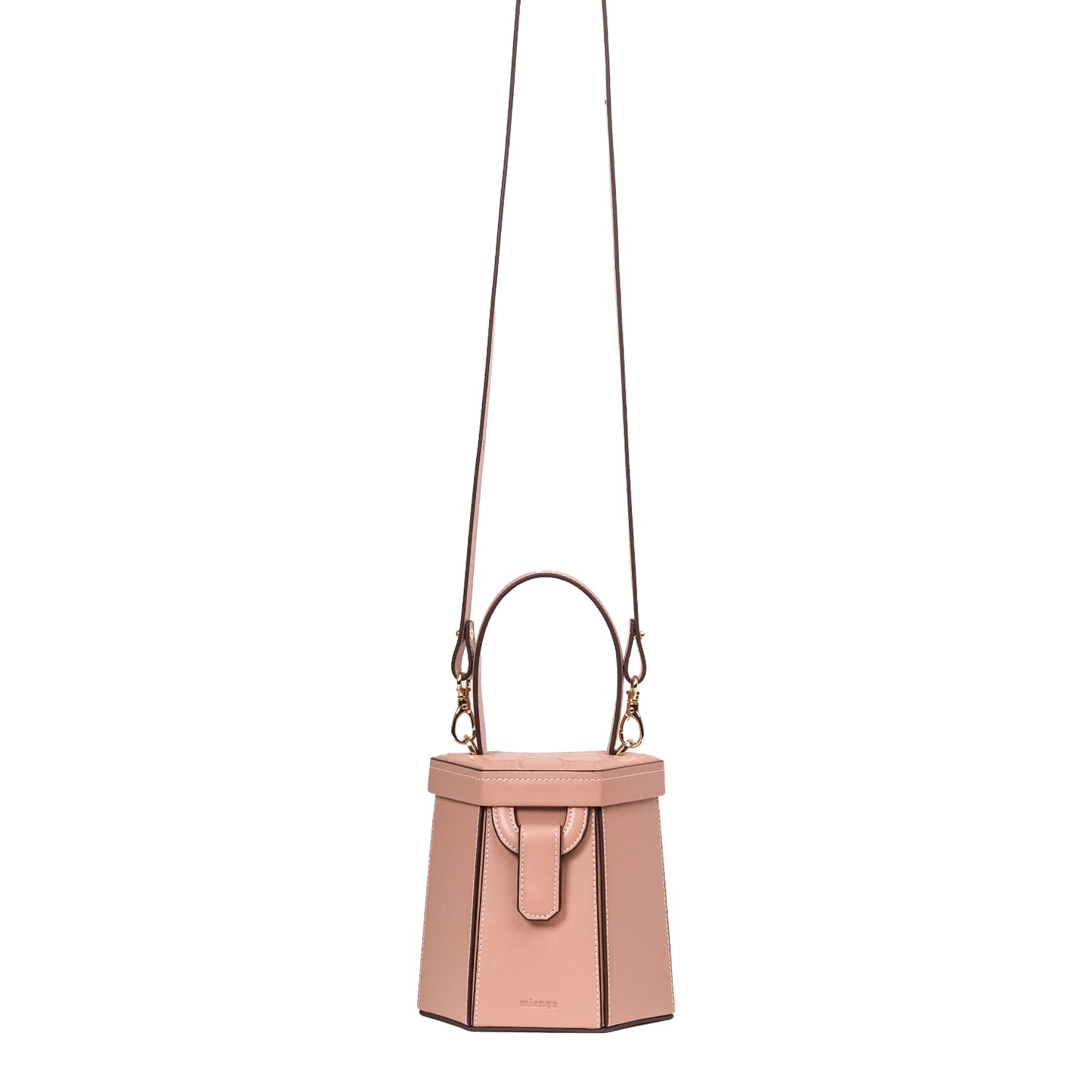 ELIF Vegan Apple Leather Leather Hexagon Bag Pink