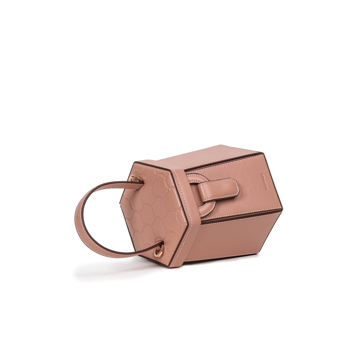 ELIF Vegan Apple Leather Leather Hexagon Bag Pink
