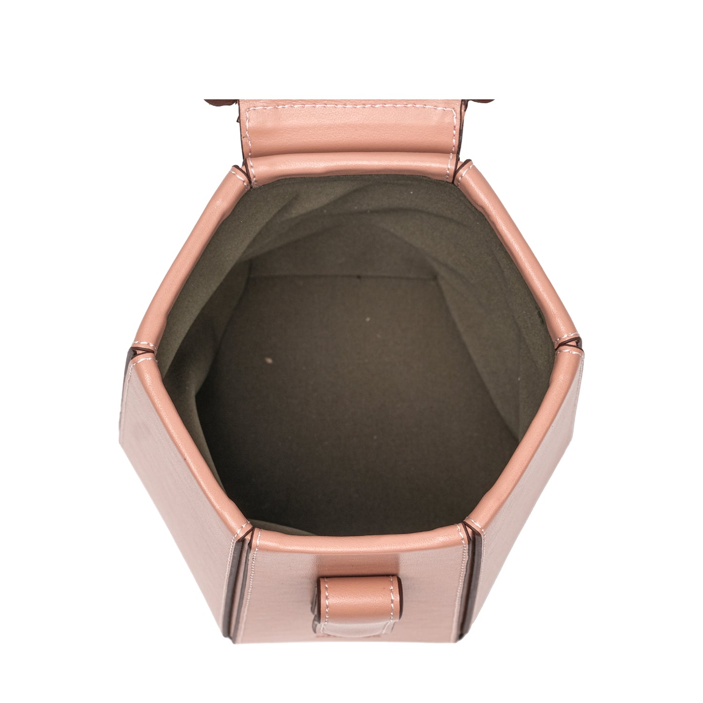 ELIF Vegan Apple Leather Leather Hexagon Bag Pink