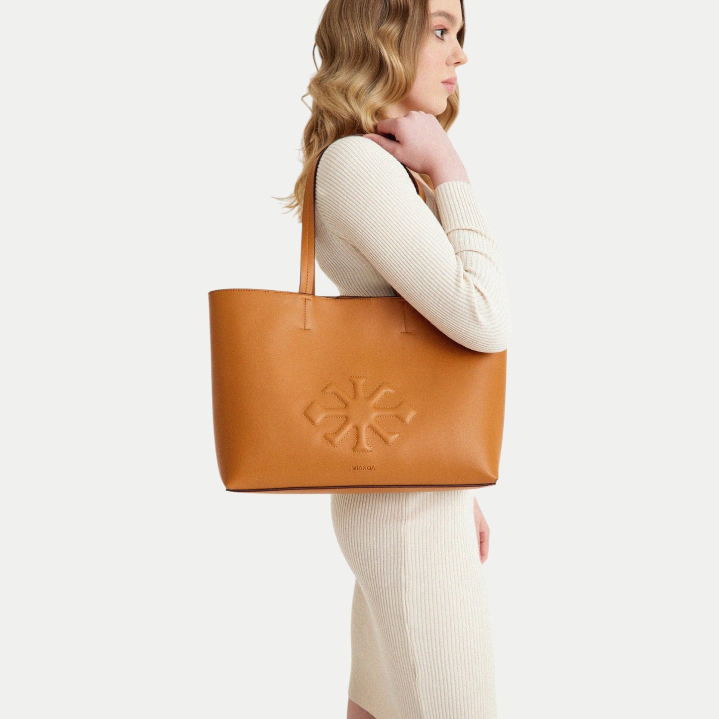 AGAVE Plant-Based Vegan Leather Tote Bag Brown