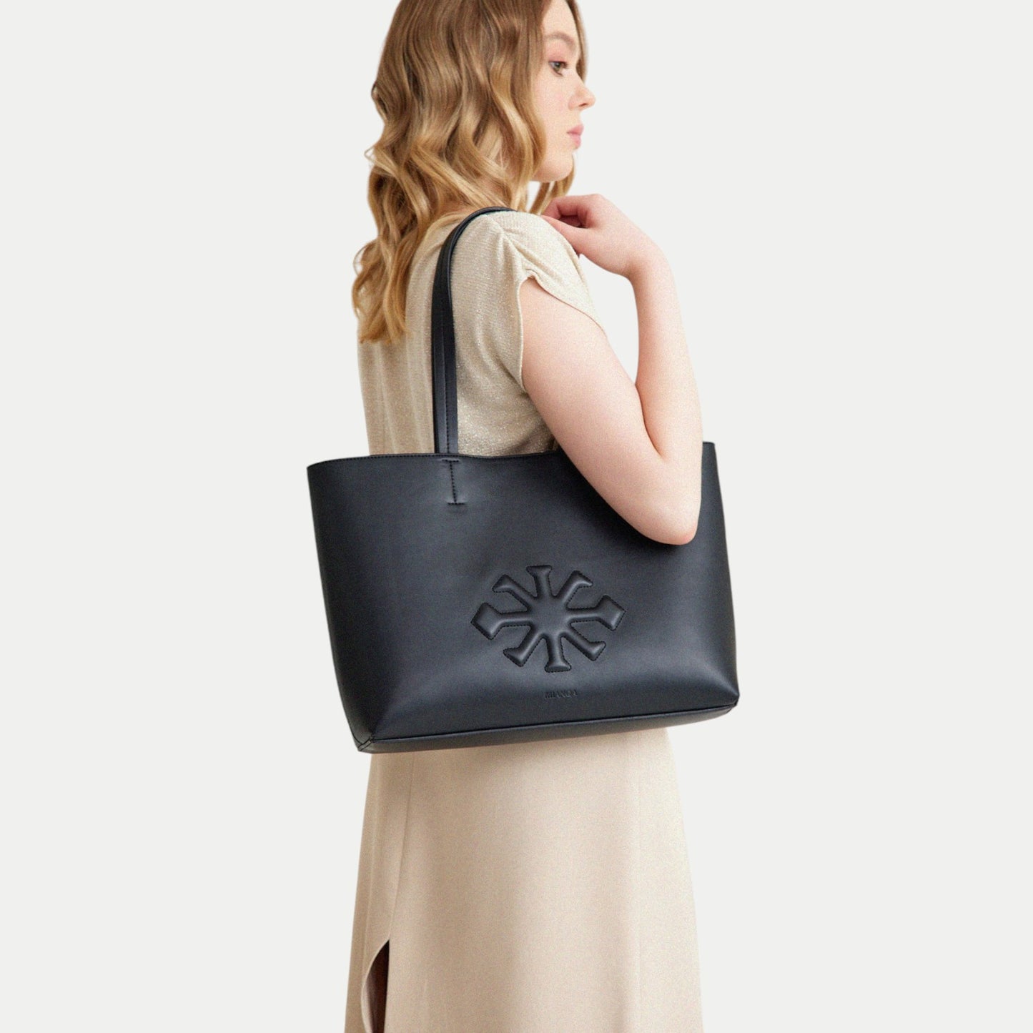 AGAVE Plant-Based Vegan Leather Tote Bag Black