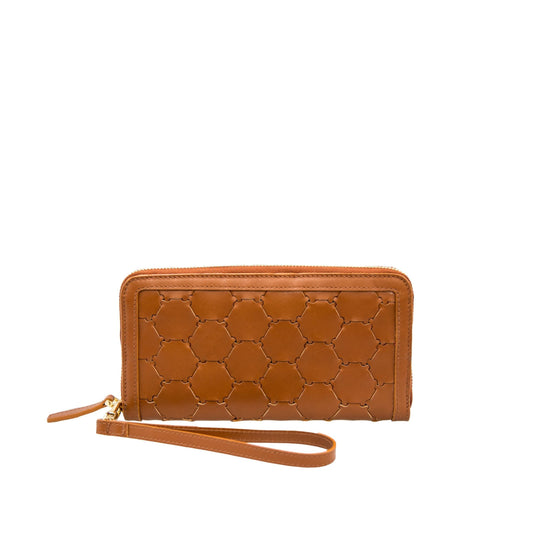Woven Leather Wallet | Brown