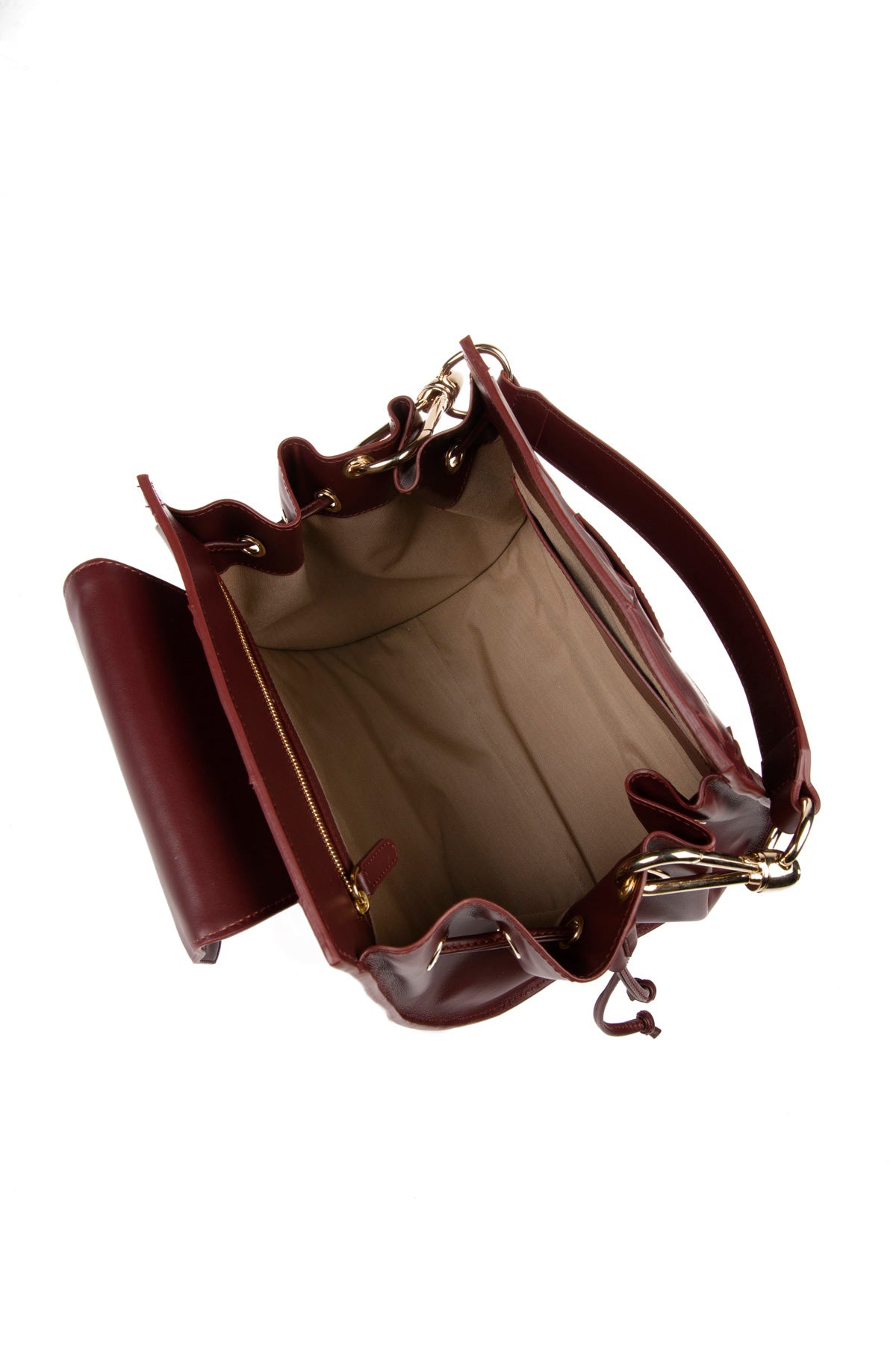A F E T | Leather Shoulder Bag Bordeaux