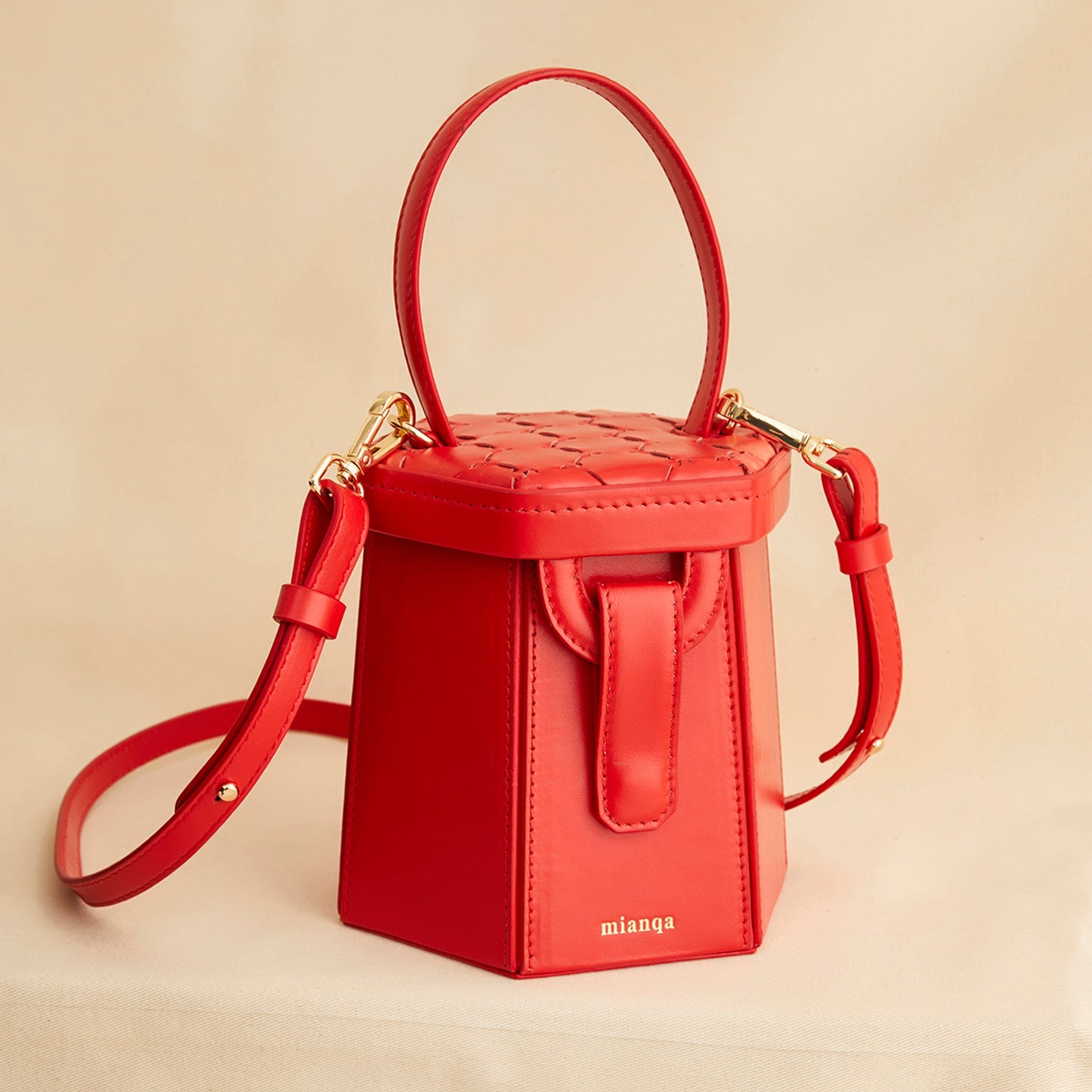 Mini E L I F | Hexagon Bag Red