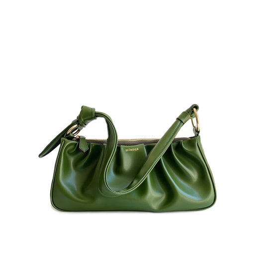 ALOE Cactus Leather Small Shoulder Bag Green