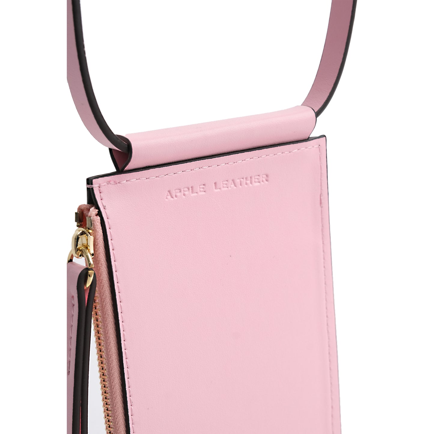 Vegan Apple Leather Phone Bag Rose Pink