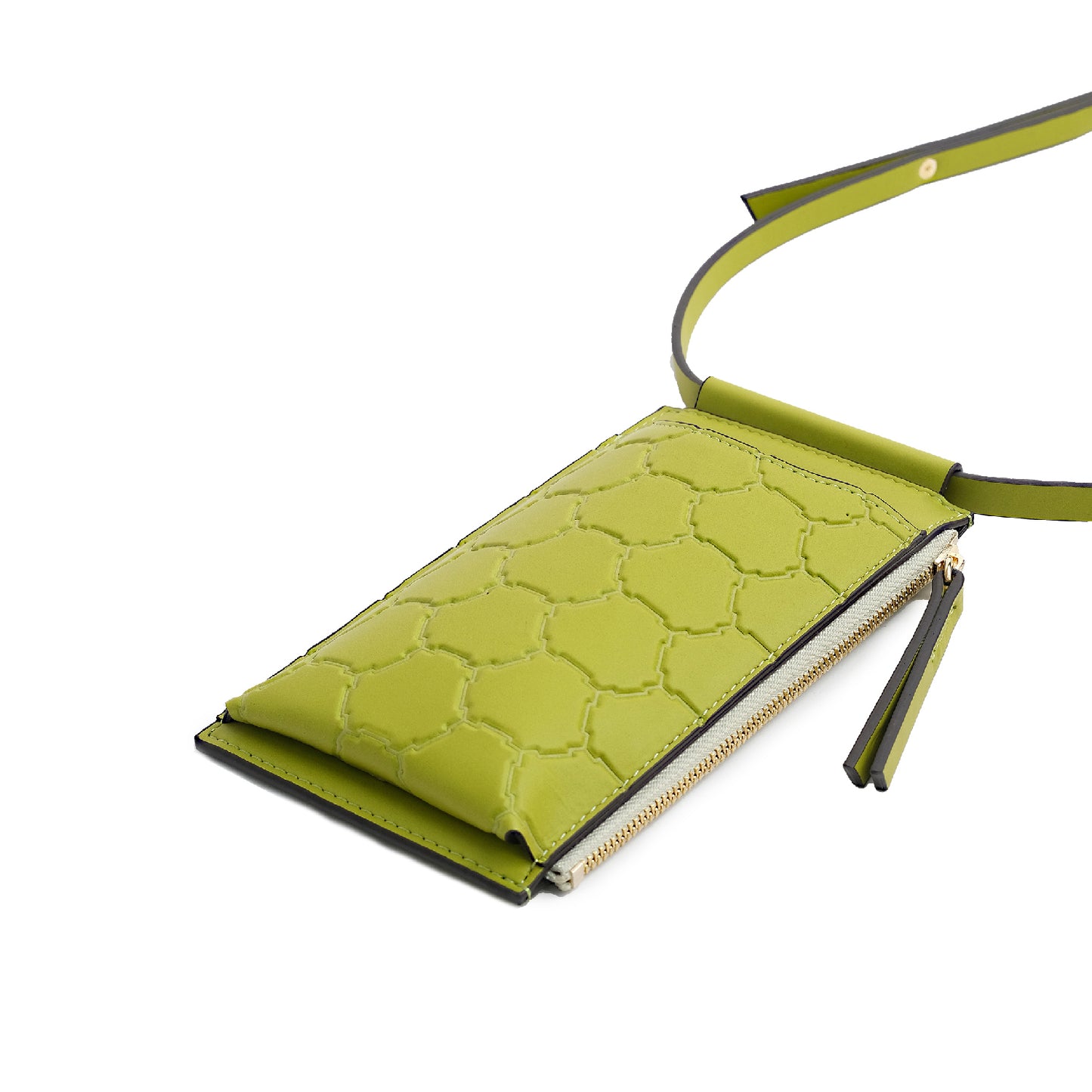 Vegan Apple Leather Phone Bag Pistachio Green