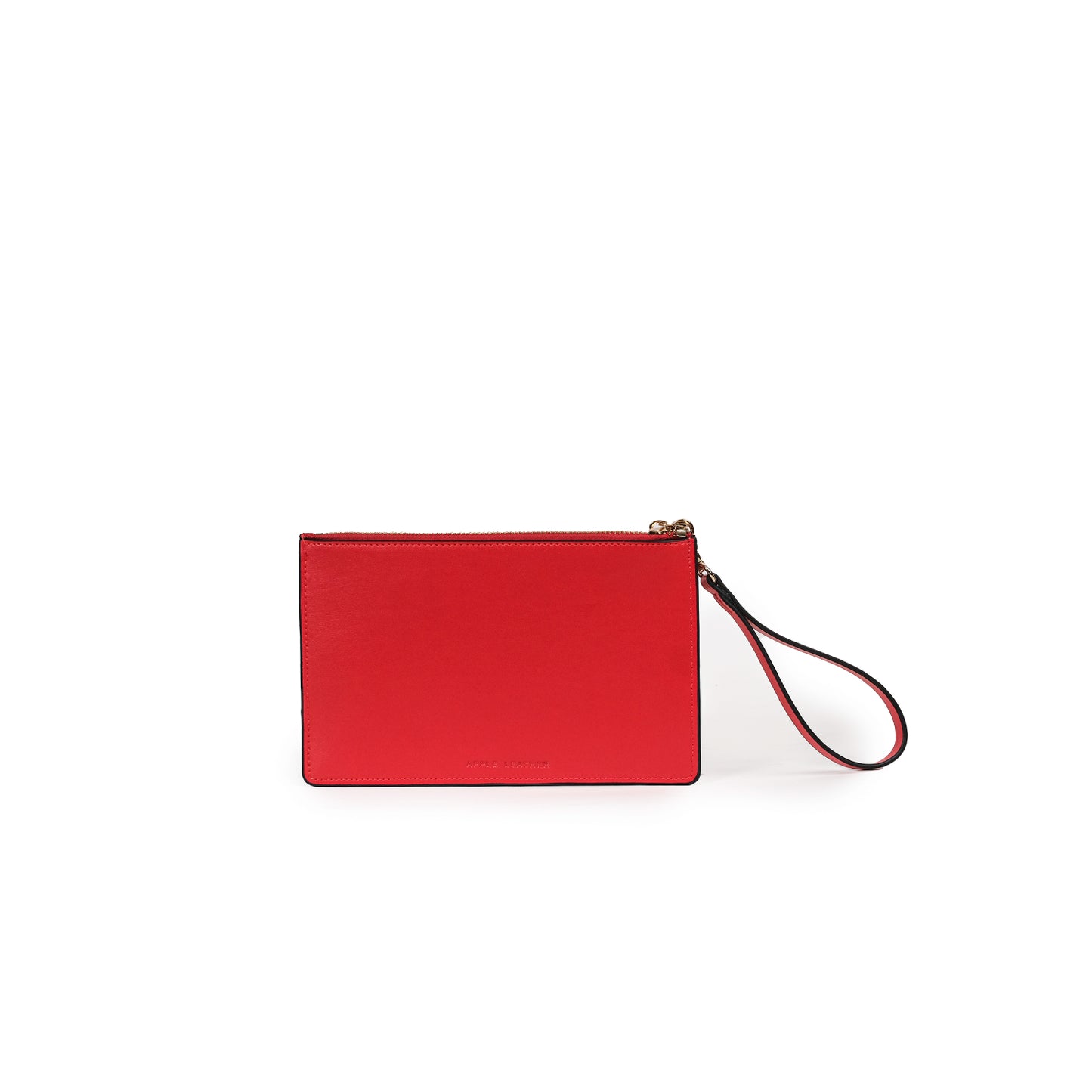Vegan Apple Leather Leather Zip Wallet Red