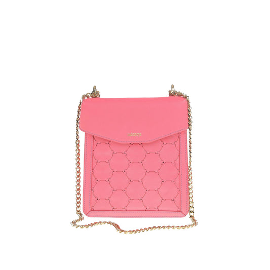 F U R E Y A | Leather Crossbody Bag Pink